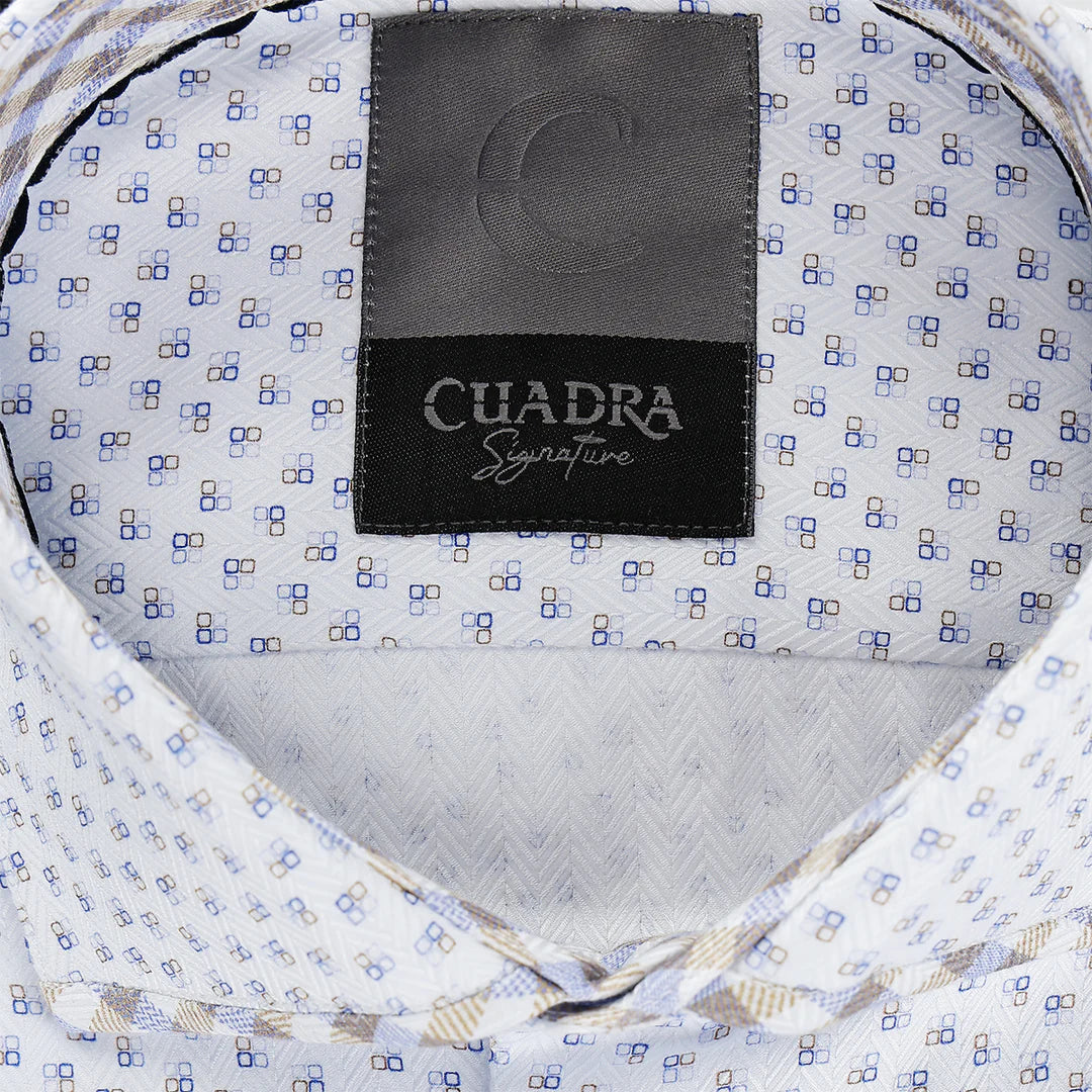 CM0WP27 - Cuadra white western long sleeve shirt for men