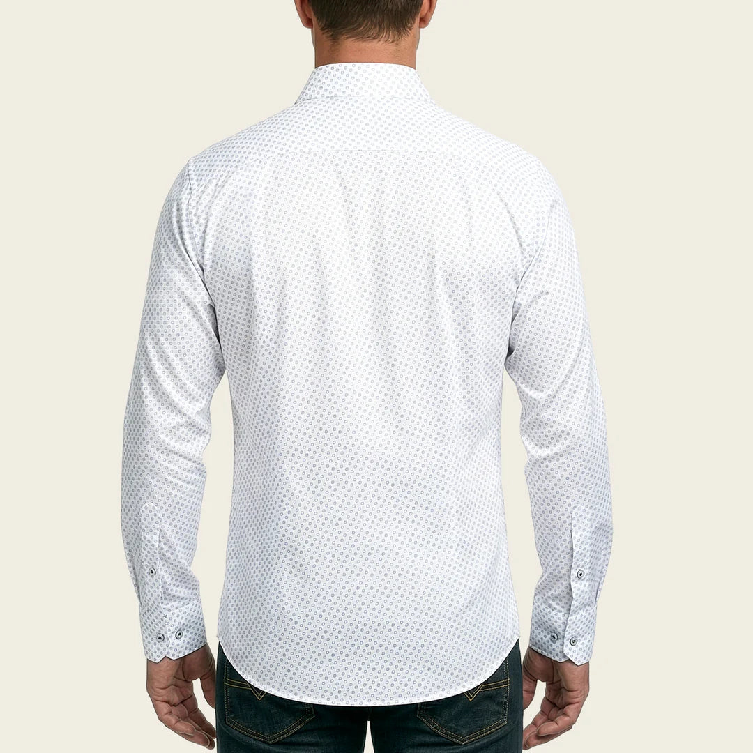 CM0WP27 - Cuadra white western long sleeve shirt for men