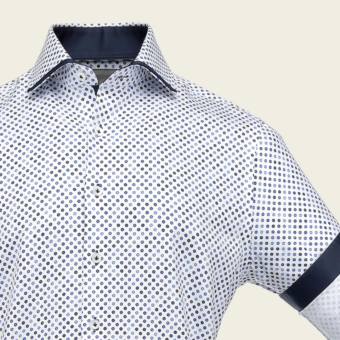 CM0WP33 - Cuadra Blue Fashion Western Long Sleeve Cotton Shirt for Men