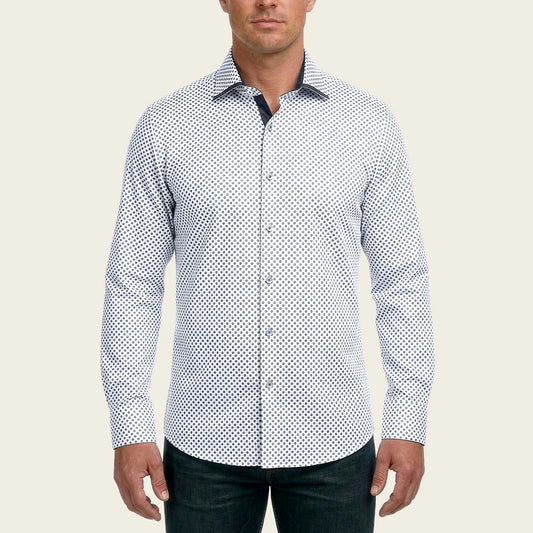 CM0WP33 - Cuadra Blue Fashion Western Long Sleeve Cotton Shirt for Men