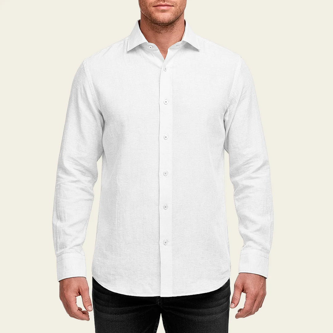 CM10033 - Cuadra white casual fashion shirt for men