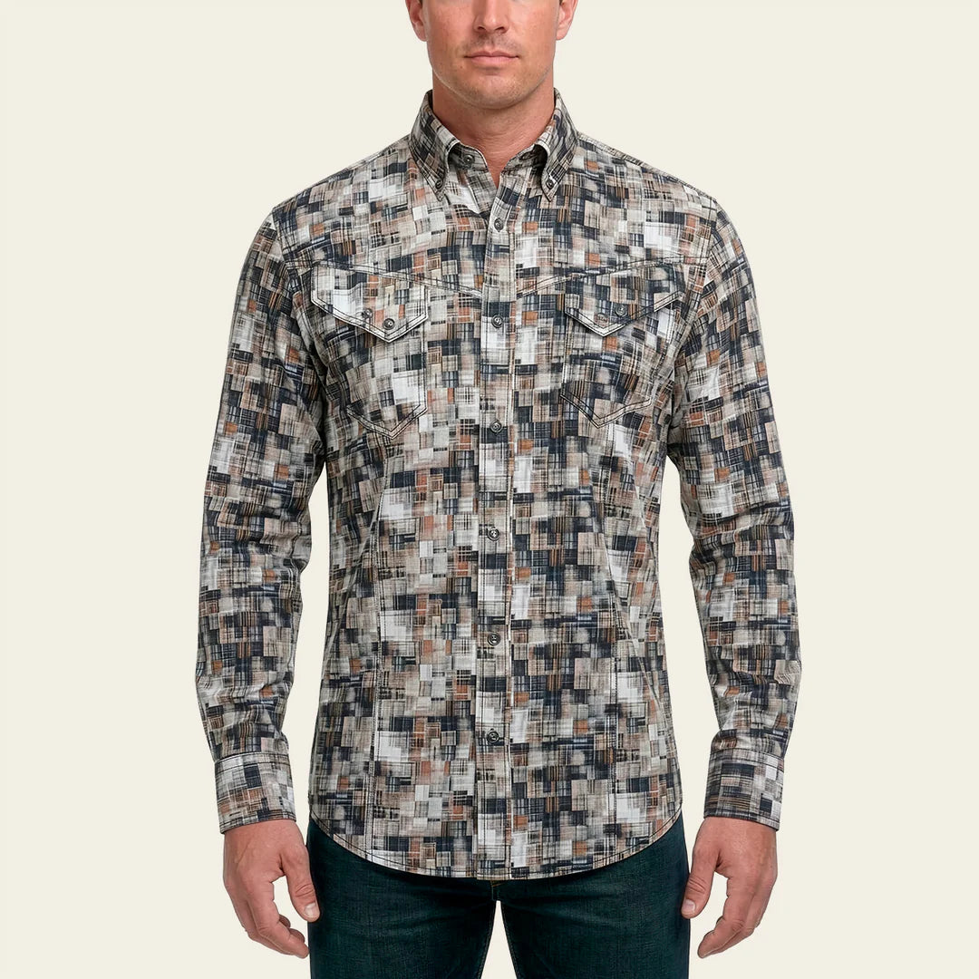 CM302GR - Cuadra multi western long sleeve shirt for men