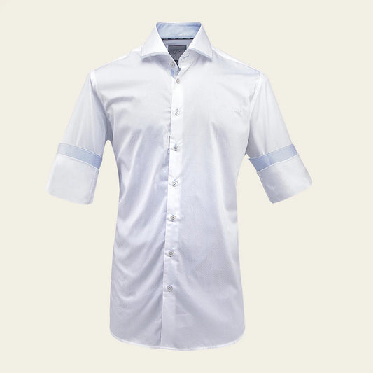 CMS0131 - Cuadra Signature white soft cotton shirt for men
