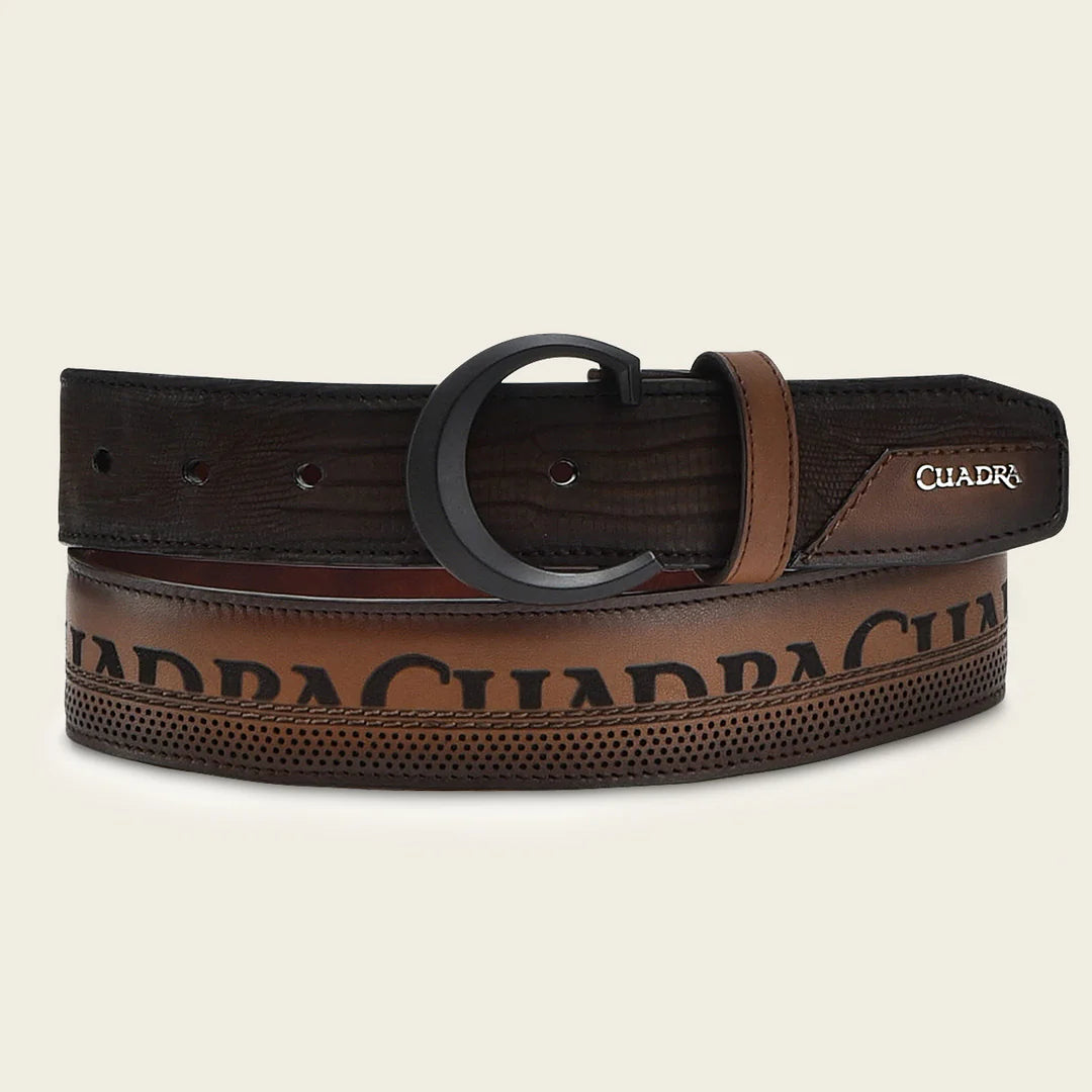 CS551LT - Cuadra honey casual western lizard skin belt for men-Cuadra / Kuet