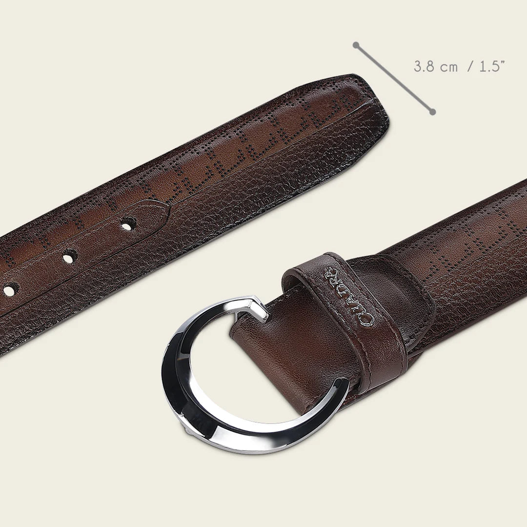 CS558RS - Cuadra honey casual western cowhide leather belt for men.