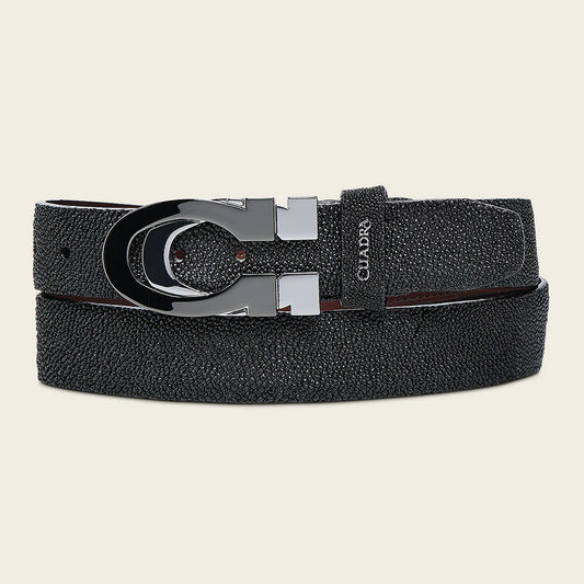 CS563MA - Cuadra black casual fashion stingray belt for men