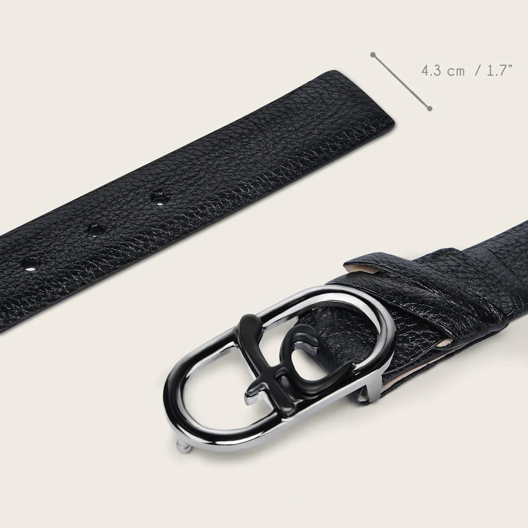 CS567VE - Cuadra black casual fashion deer belt for men