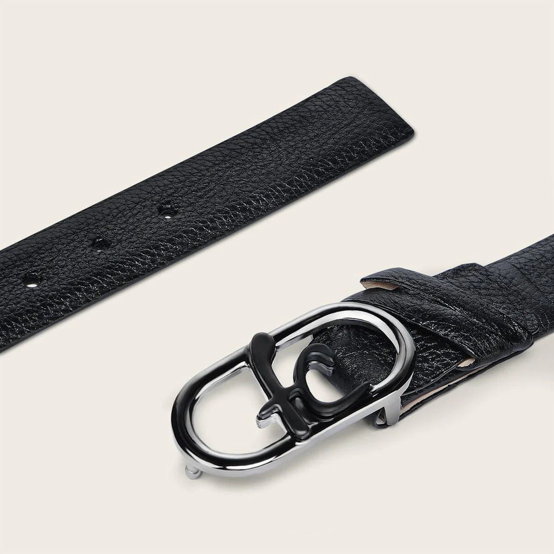 CS567VE - Cuadra black casual fashion deer belt for men
