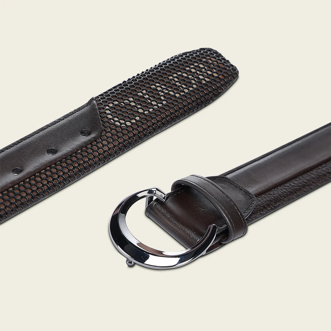 CS569RS - Cuadra chocolate casual fashion cowhide leather belt for men