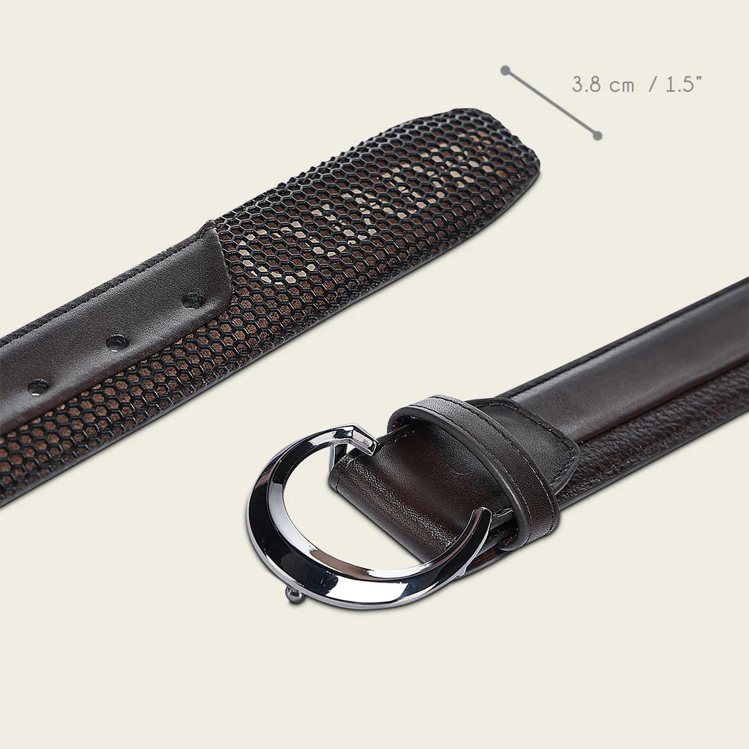CS569RS - Cuadra chocolate casual fashion cowhide leather belt for men