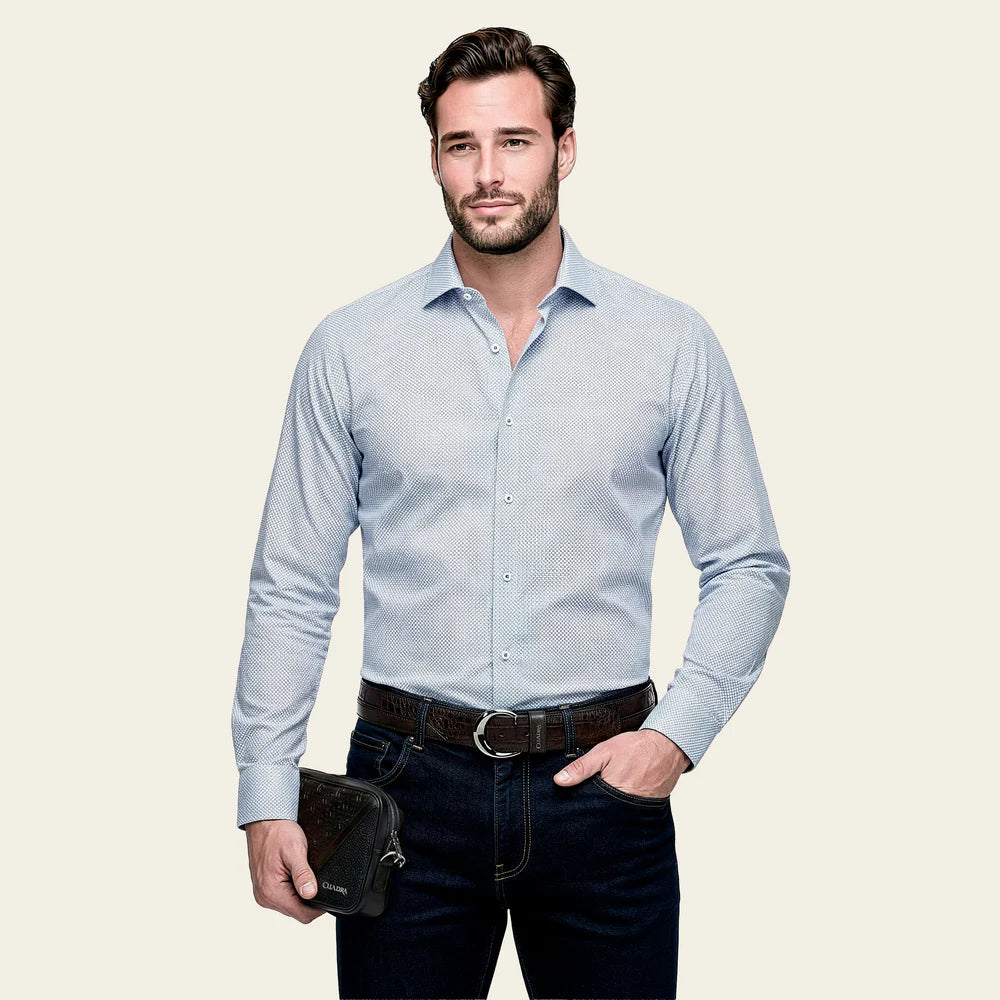 CS572FY - Cuadra brown western fashion caiman belt for men