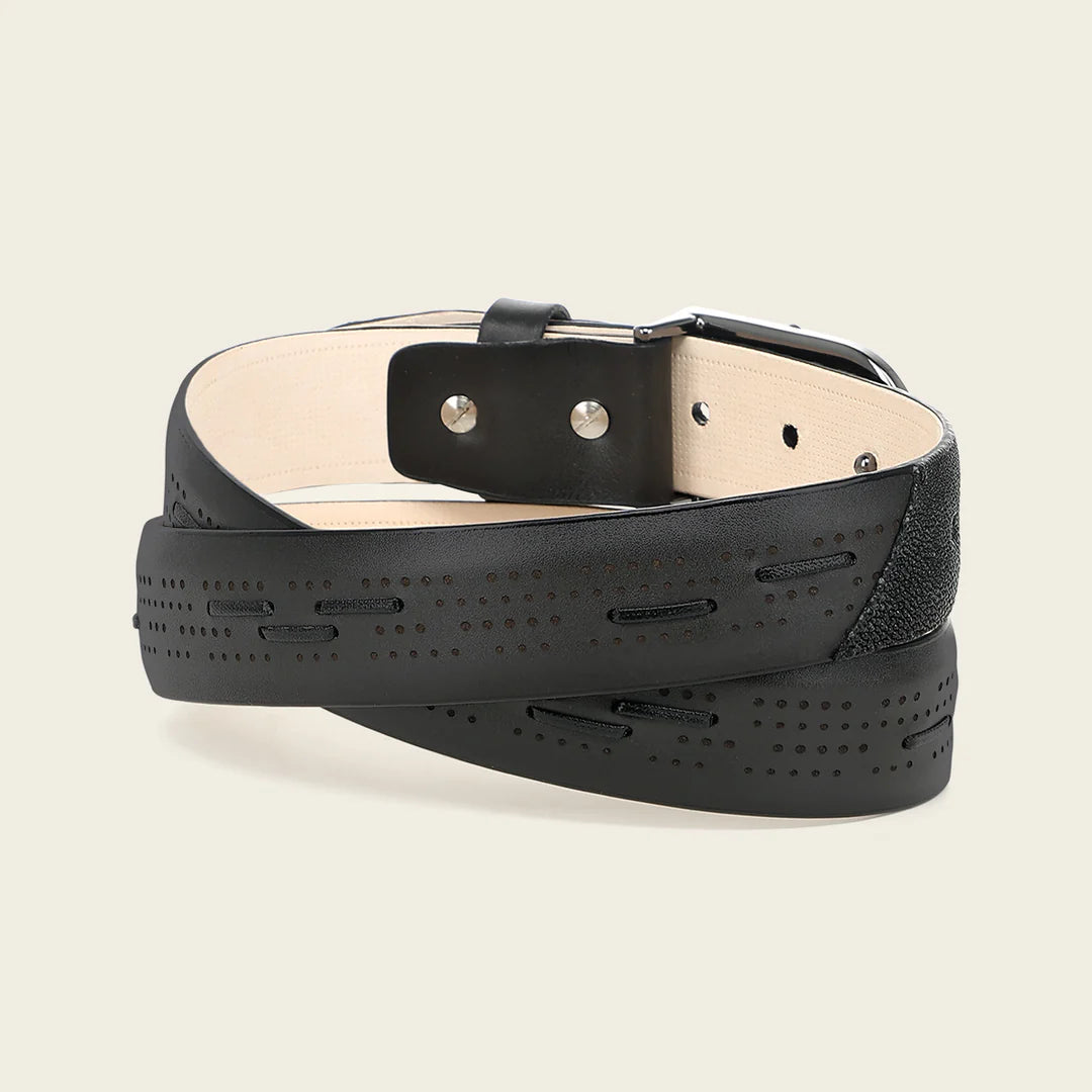 CS579MA- Franco Cuadra black western fashion Stingray belt for men