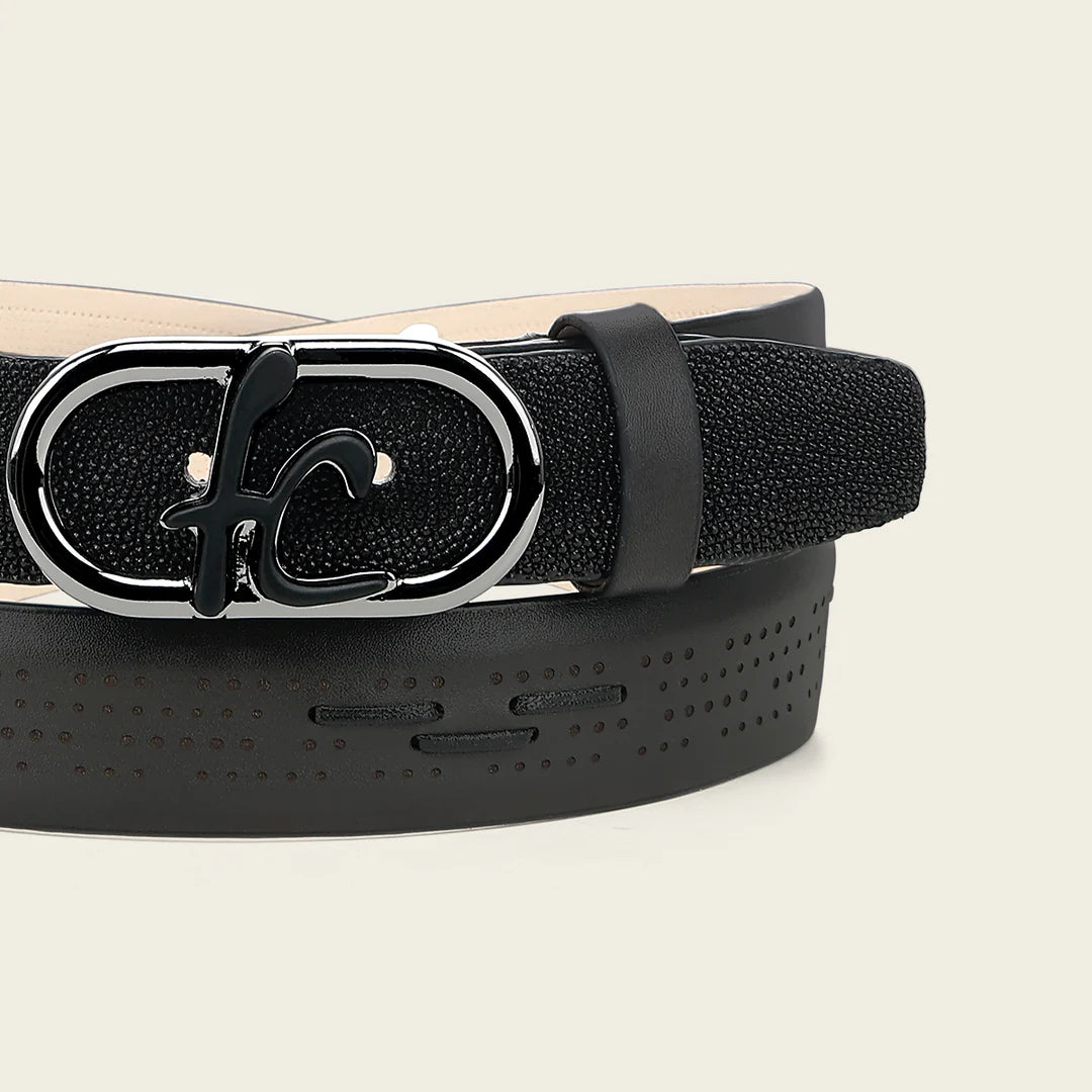 CS579MA- Franco Cuadra black western fashion Stingray belt for men