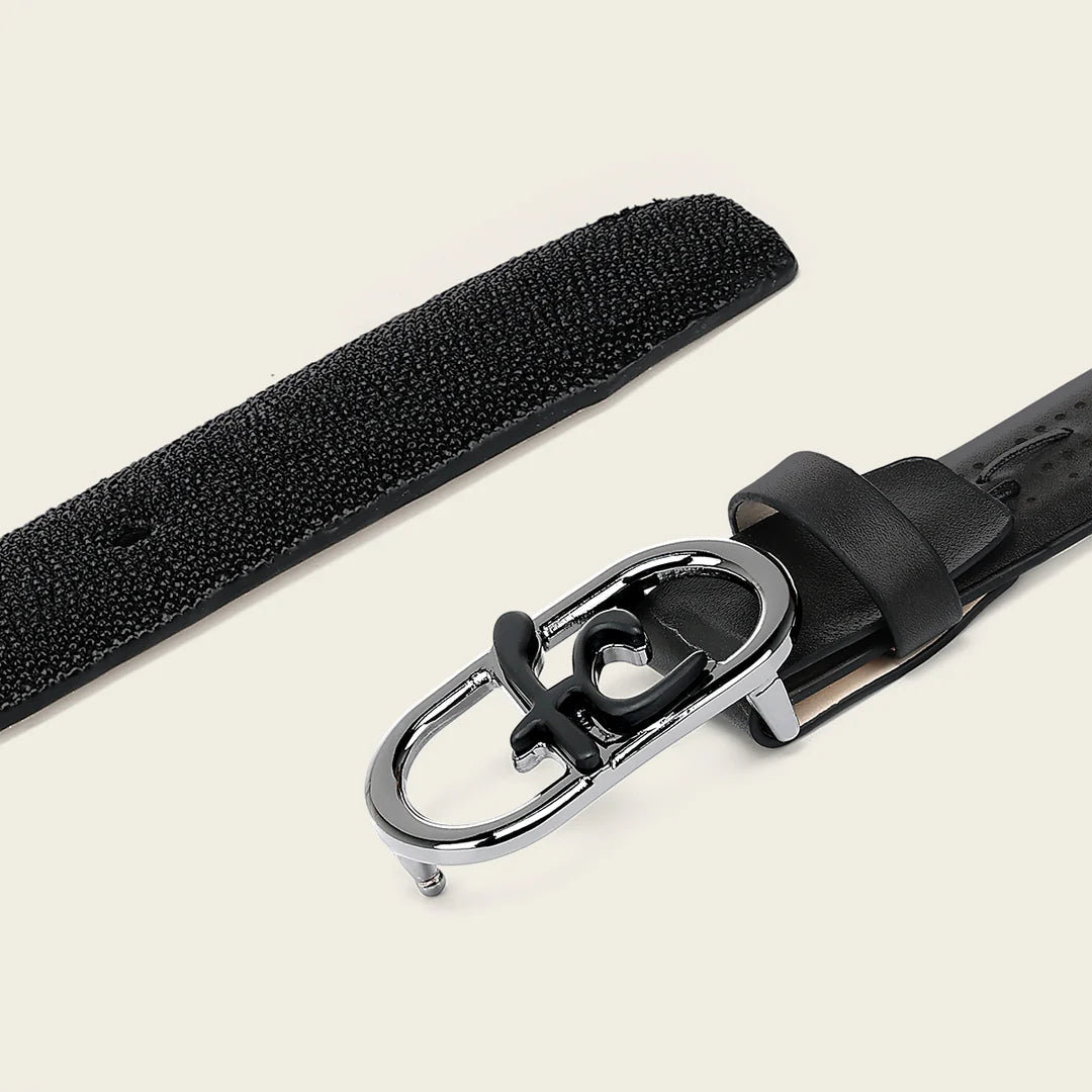 CS579MA- Franco Cuadra black western fashion Stingray belt for men