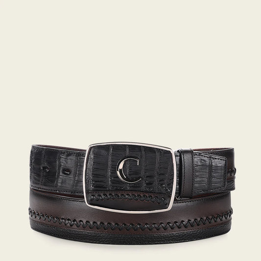 CV502FC - Cuadra Black Casual Fashion Fuscus Leather Belt for Men