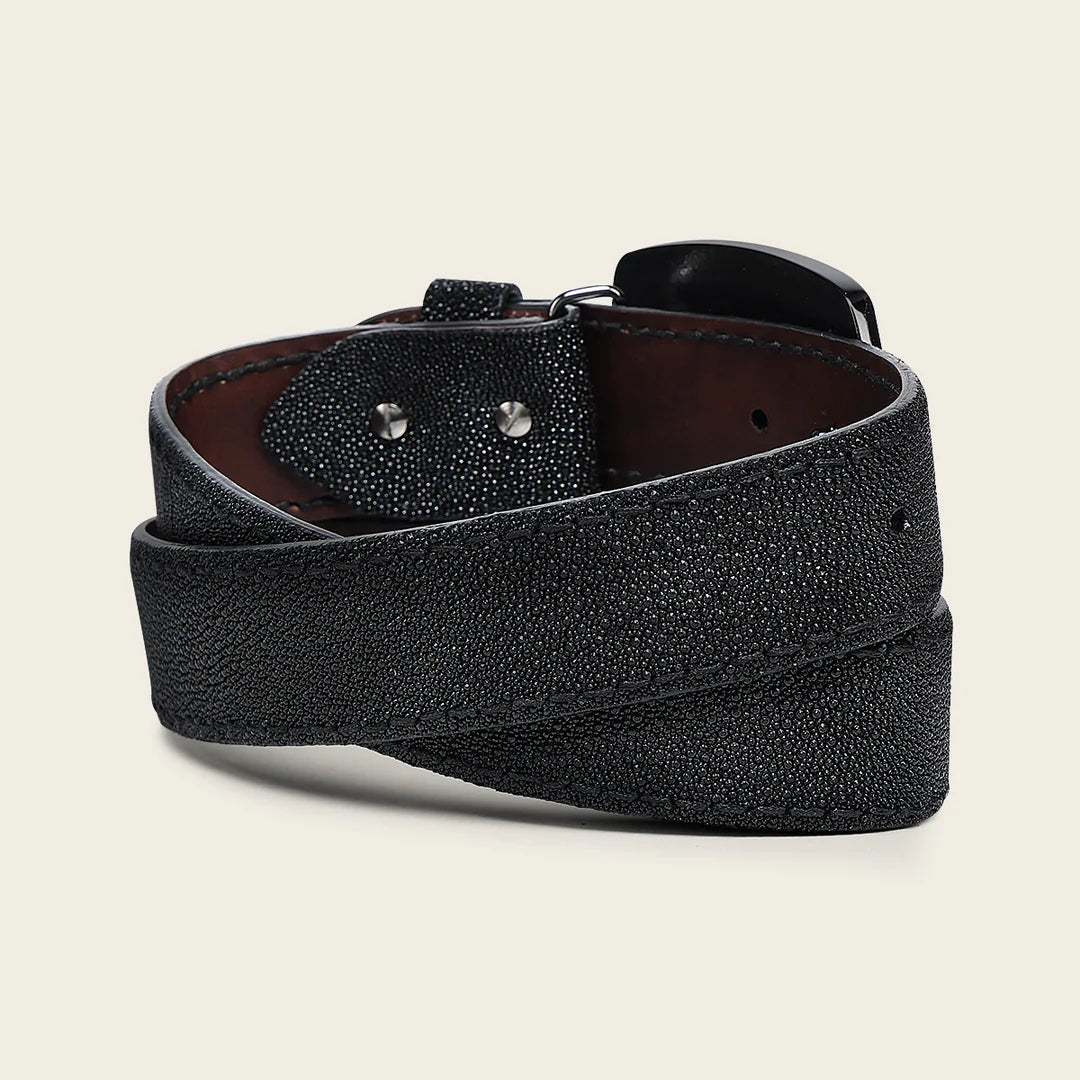 CV513MA - Cuadra Black Western Fashion Stingray Belt for Men