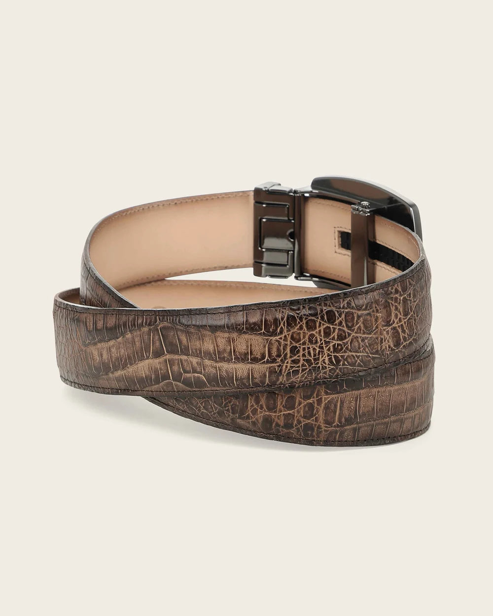 CV519FY - Cuadra brown western fashion caiman belt for men