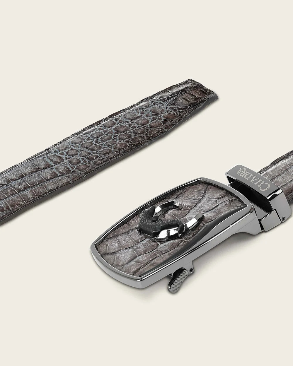 CV519FY - Cuadra gray western fashion caiman belt for men