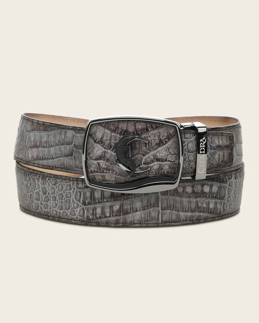 CV519FY - Cuadra gray western fashion caiman belt for men