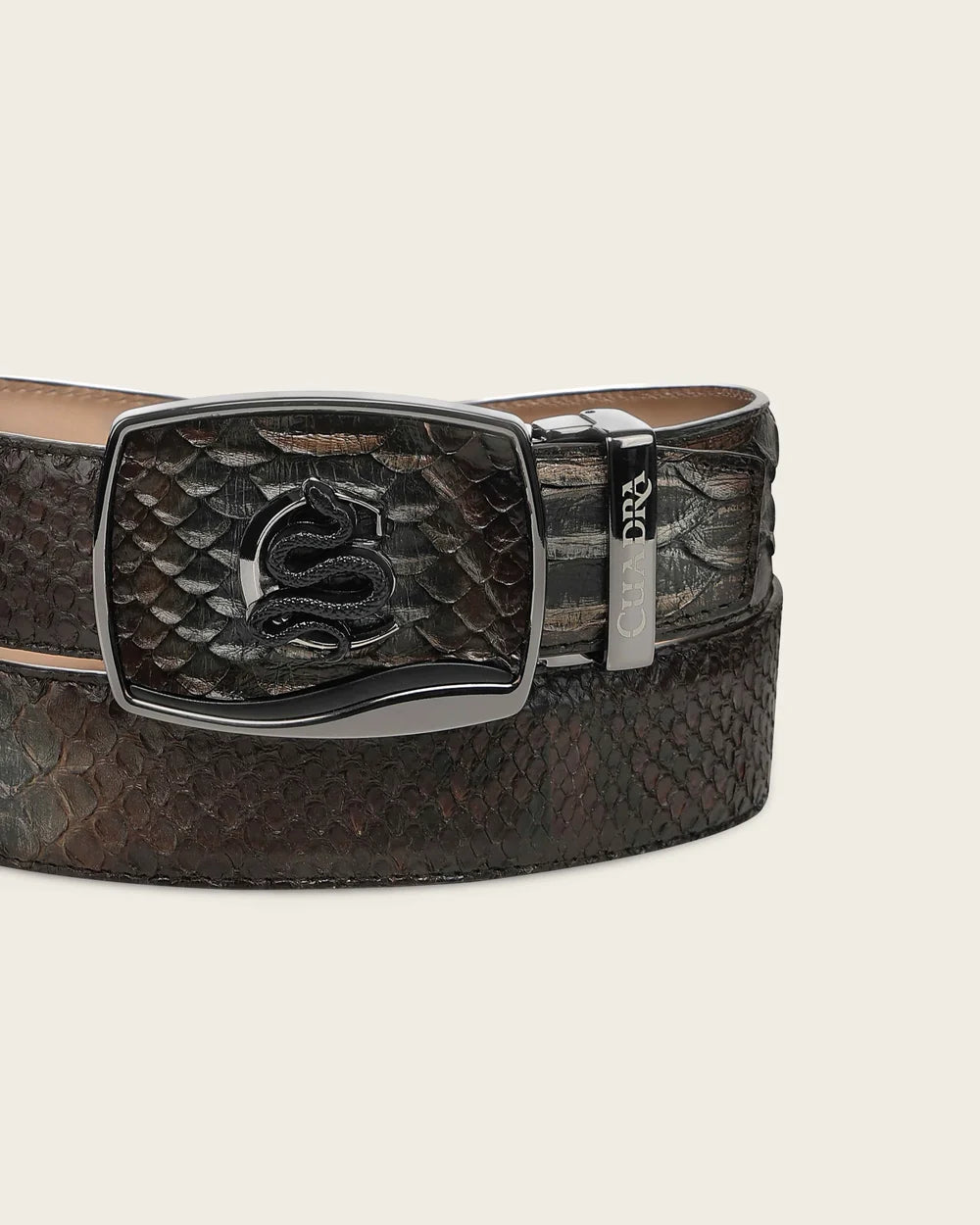 CV519PH - Cuadra Brown Casual Fashion Genuine Python Leather Belt for Men