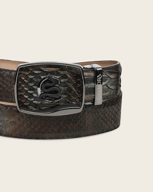 CV519PH - Cuadra Brown Casual Fashion Genuine Python Leather Belt for Men