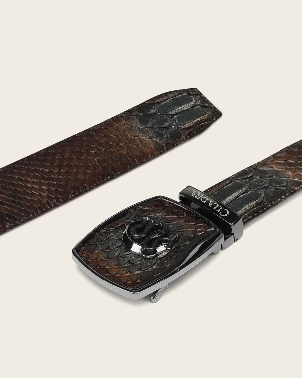 CV519PH - Cuadra Brown Casual Fashion Genuine Python Leather Belt for Men