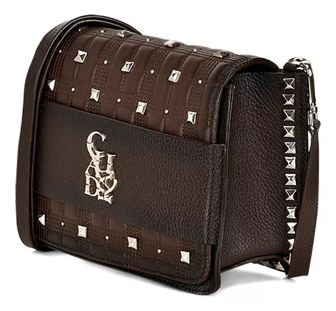 BOD57RS - Cuadra brown casual fashion bag in cowhide leather for woman.
