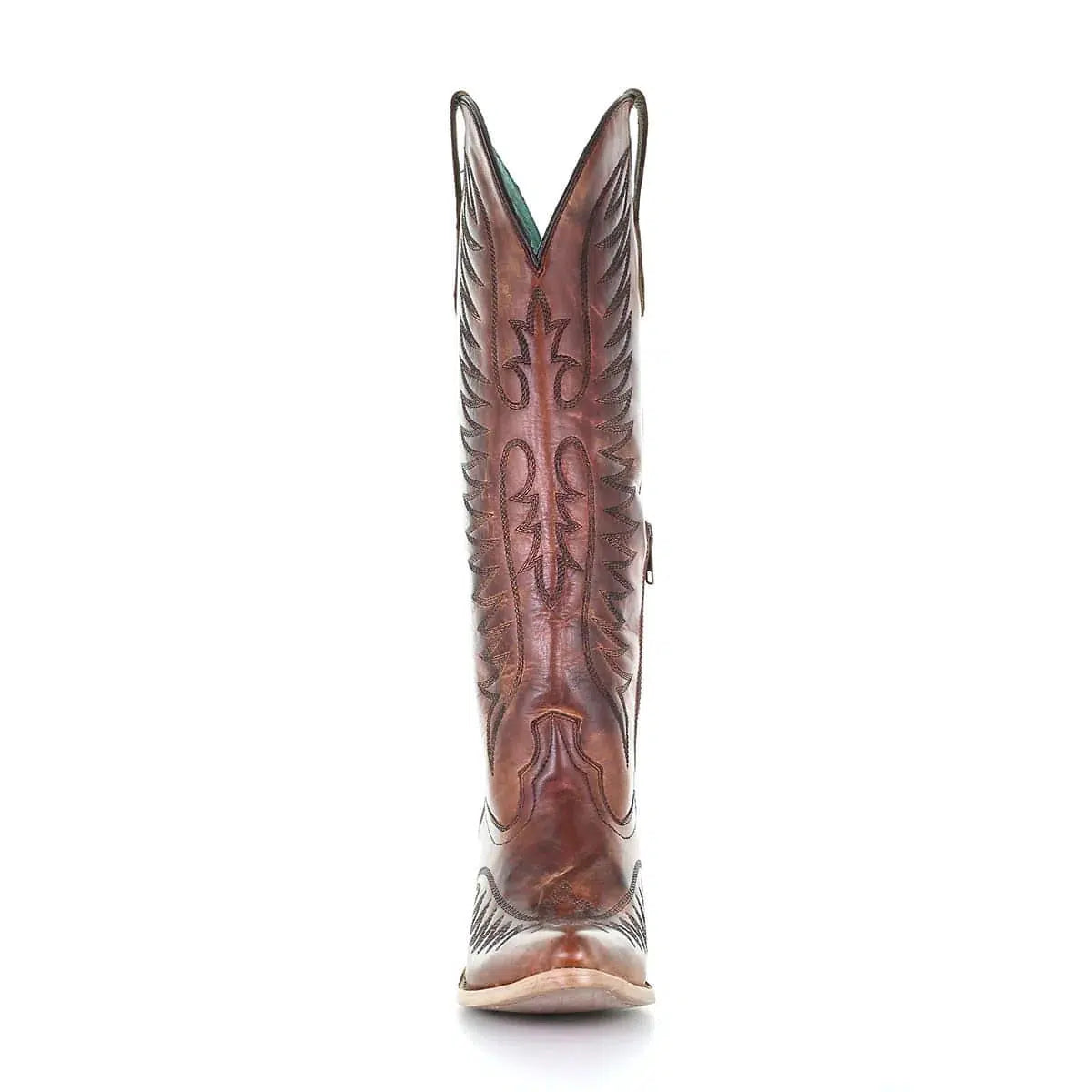 E1570 - M Corral brown western cowgirl leather long boots for women-Kuet.us