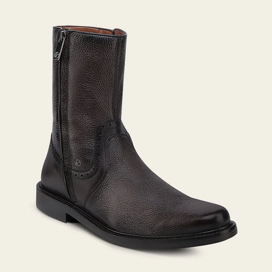 G03VNTS - Franco Cuadra chocolate leather zip boots for men