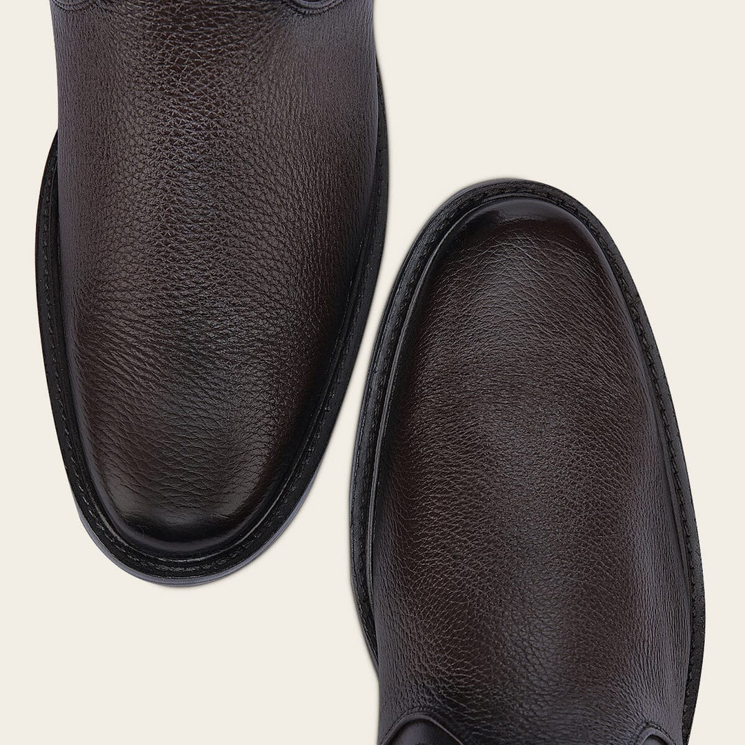 G03VNTS - Franco Cuadra chocolate casual leather zip ankle boots for men