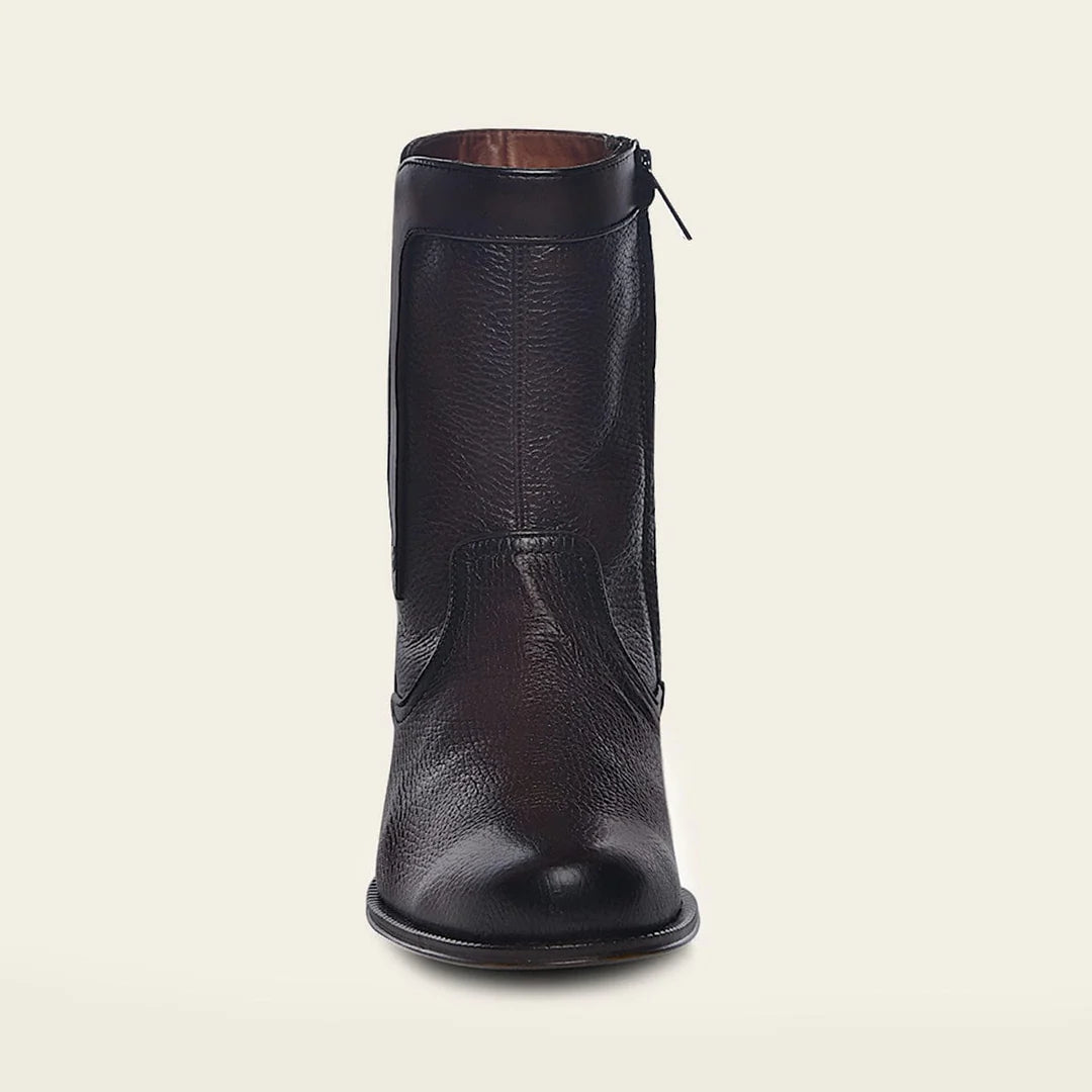 G45VNTS - Franco Cuadra Men's Brown Deer Leather Mid-Calf Zip Boots