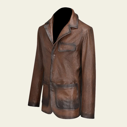 H339COC - Cuadra Brown Casual Fashion Lambskin Leather Jacket for Men