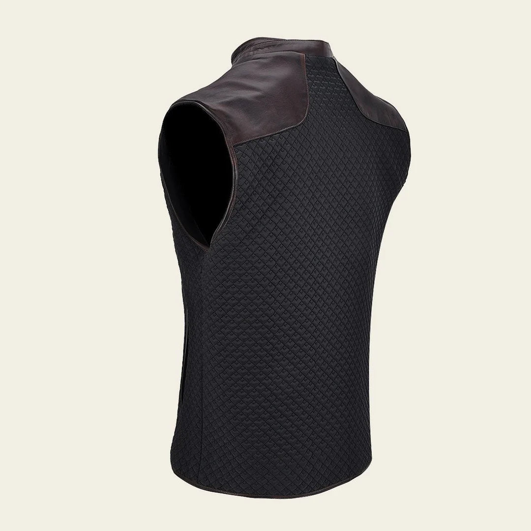 H344COC - Cuadra Chocolate Casual Fashion Leather Vest for Men