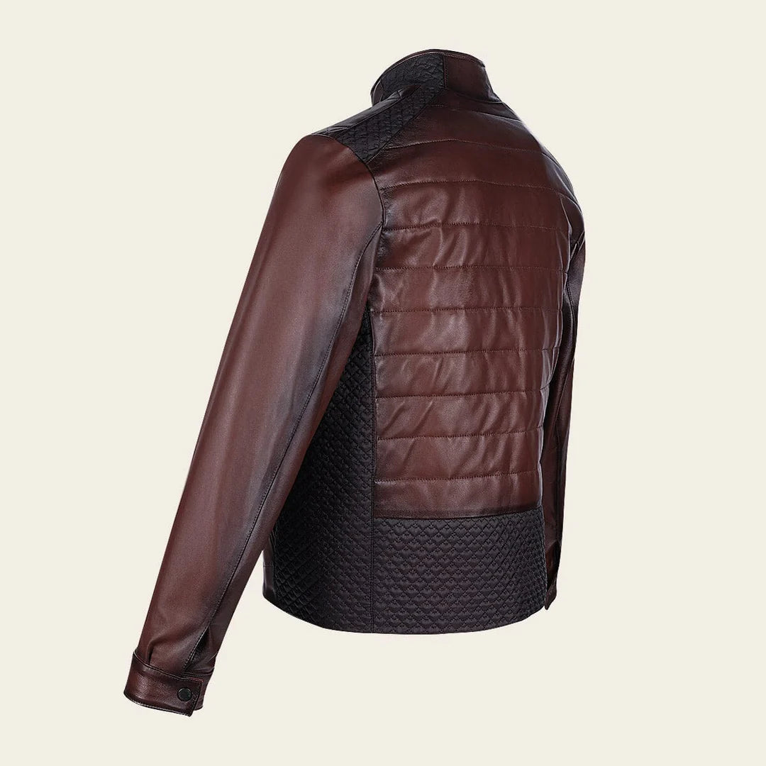 H364COC - Cuadra Brown Dress Casual Fashion Aviator Leather Jacket