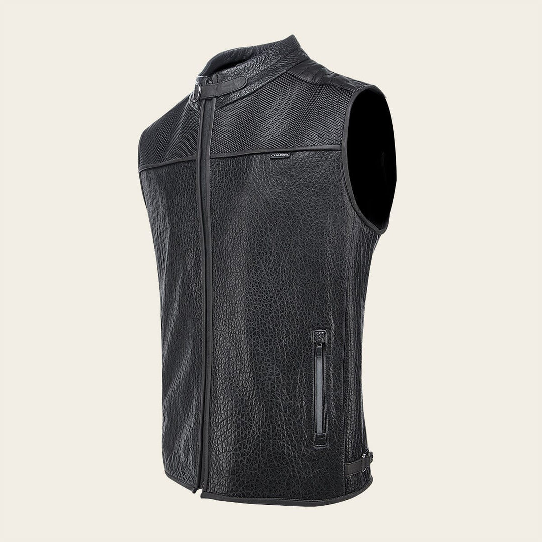 H385BOB - Cuadra black casual fashion lambskin jacket for men