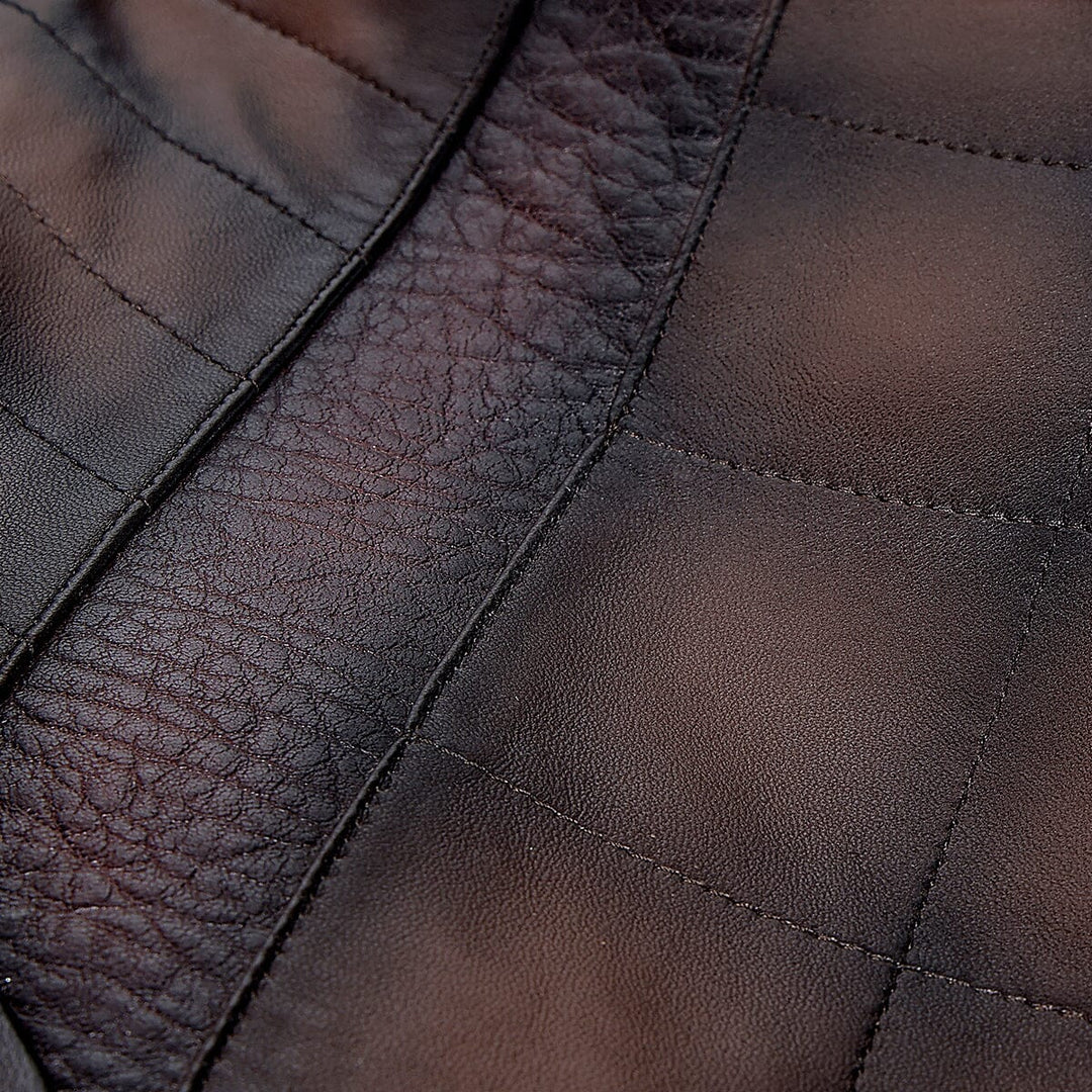 H386BOB - Cuadra brown casual fashion lambskin jacket for men