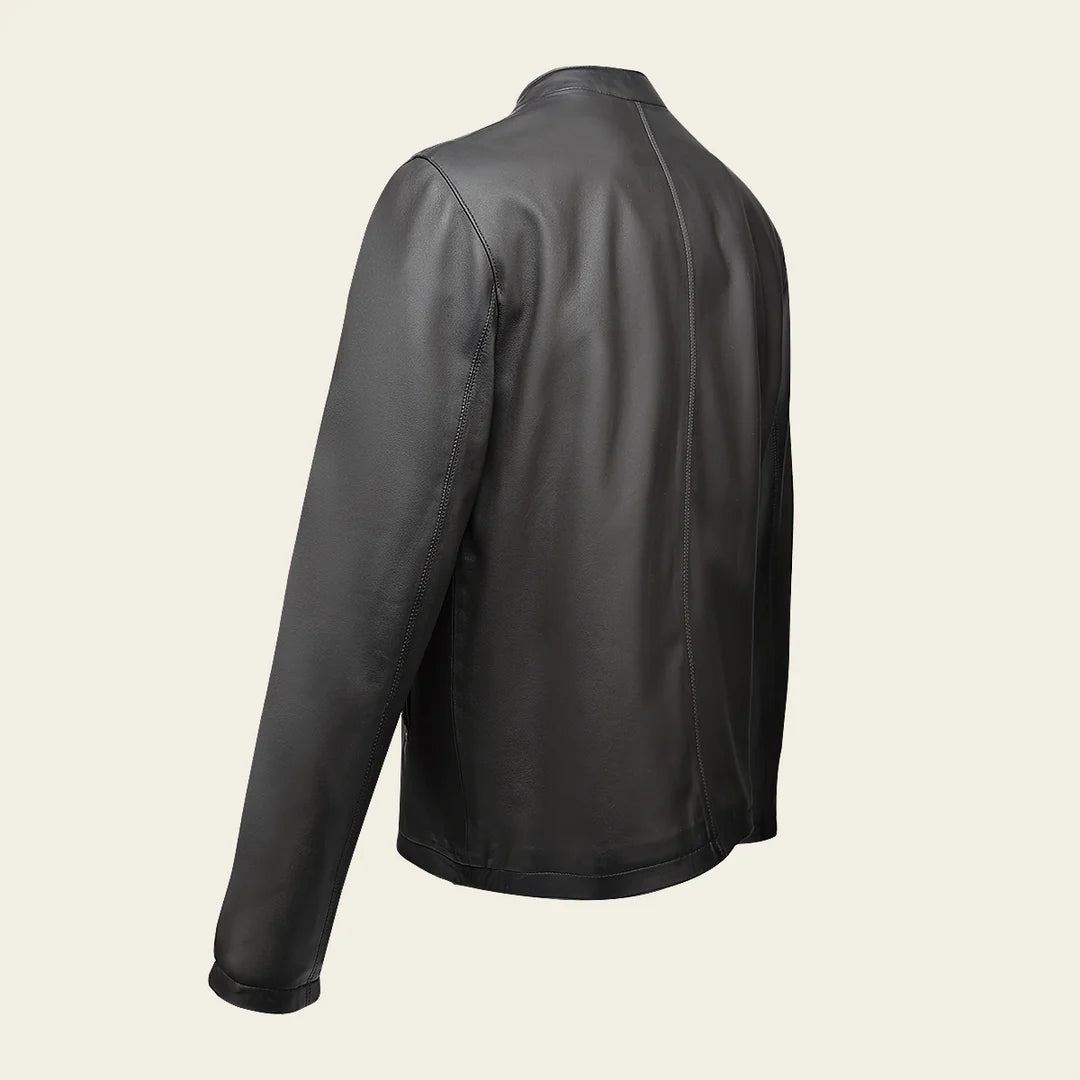 H391CPB - Cuadra chocolate dress casual aviator crocodile leather jacket for men