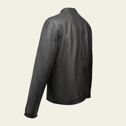 H391CPB - Cuadra chocolate dress casual aviator crocodile leather jacket for men