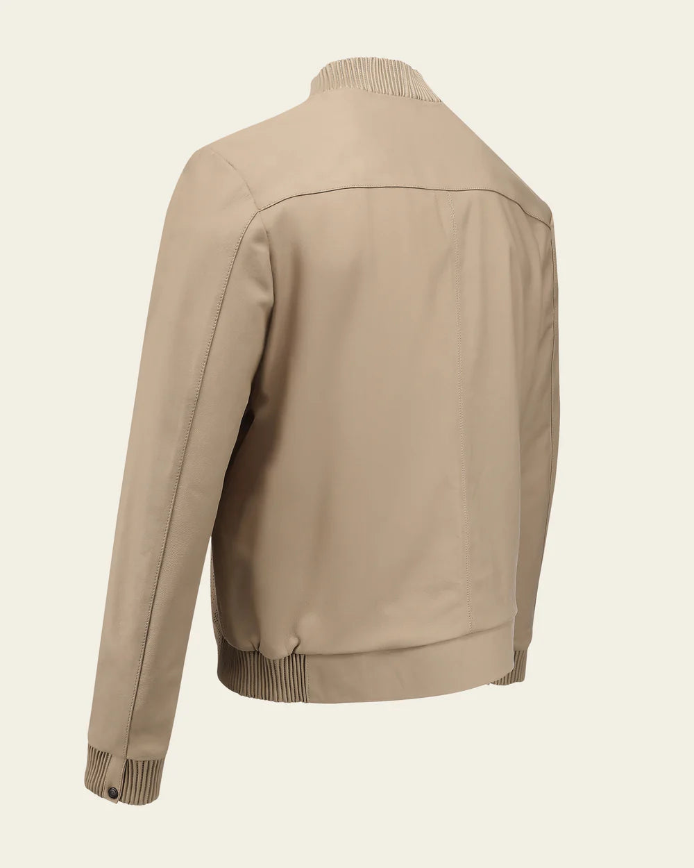 H406BOB - Cuadra beige casual fashion lambskin jacket for men