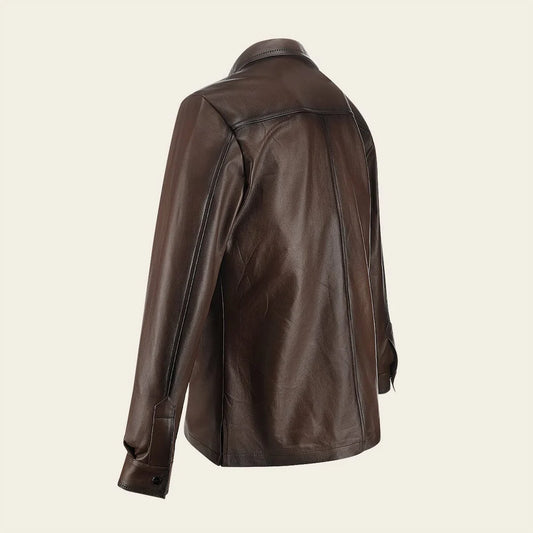 H408BOB - Cuadra Brown Casual Fashion Lambskin Jacket for Men