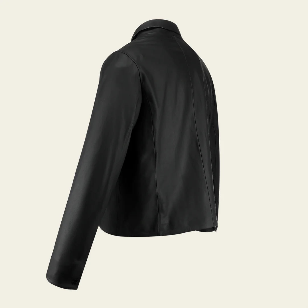 H409CPB - Cuadra black casual fashion crocodile jacket for men