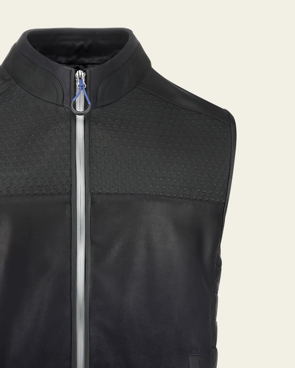 H412BOB - Cuadra blue casual fashion lambskin leather vest for men