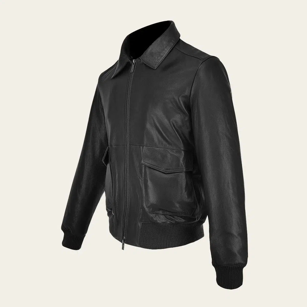 HCHI008 - Cuadra black dress casual fashion aviator leather jacket for men-Kuet.us