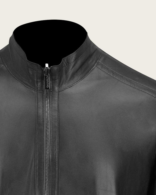 HJ408CB - Cuadra black western cowboy jacket for men