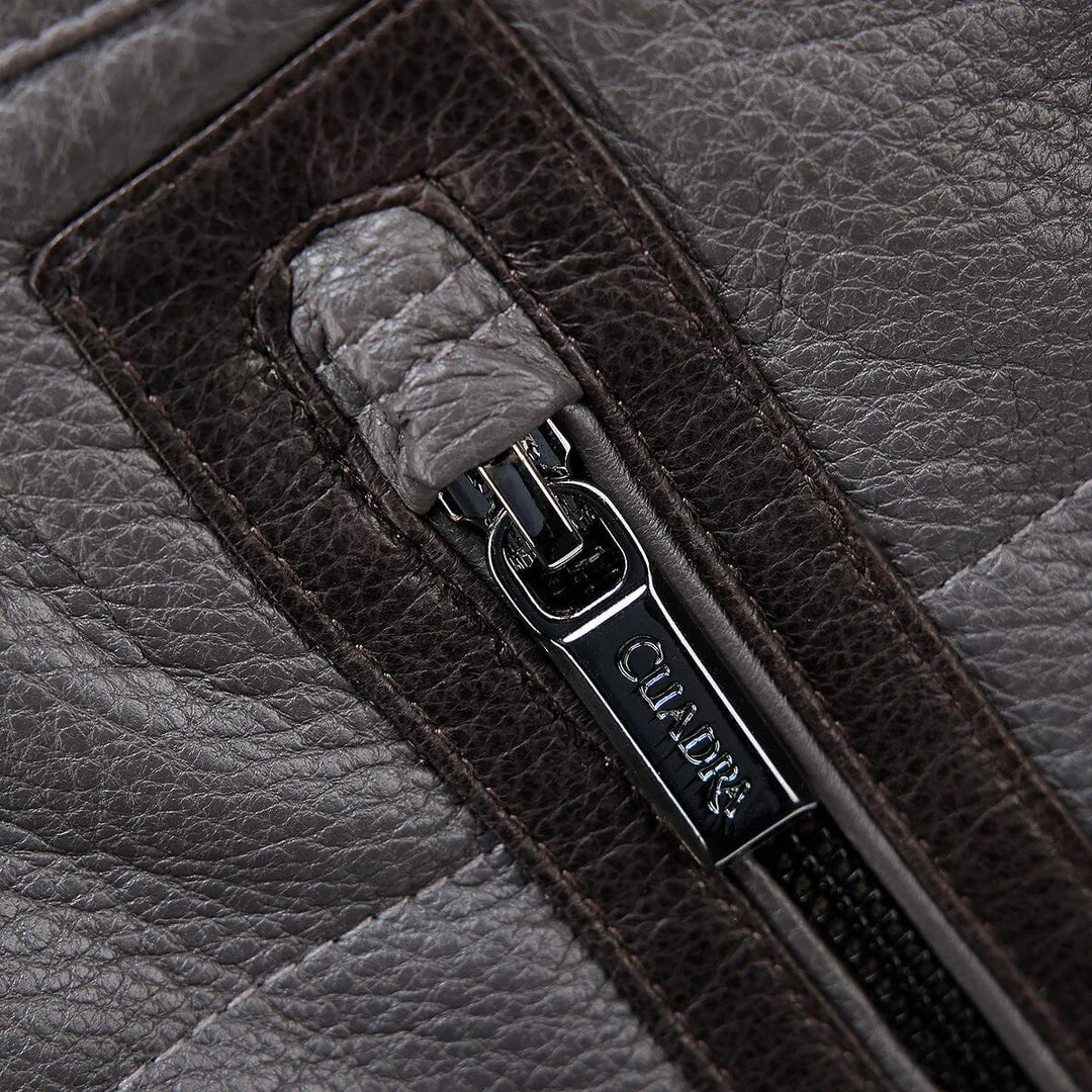 HT9694C - Cuadra brown dress casual fashion leather jacket for men