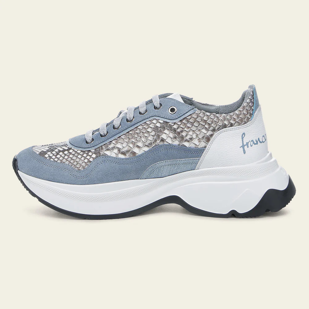 I04PBTC - blue python sneakers for women