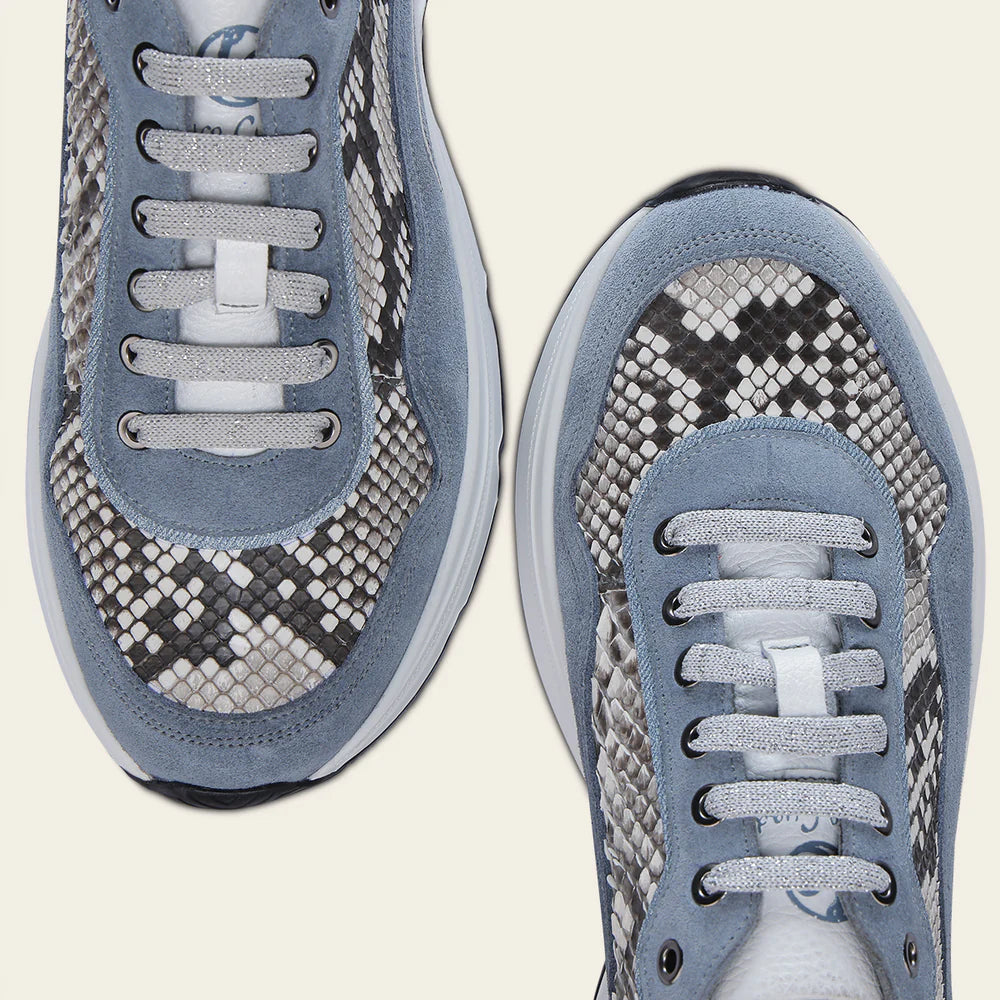 I04PBTC - blue python sneakers for women