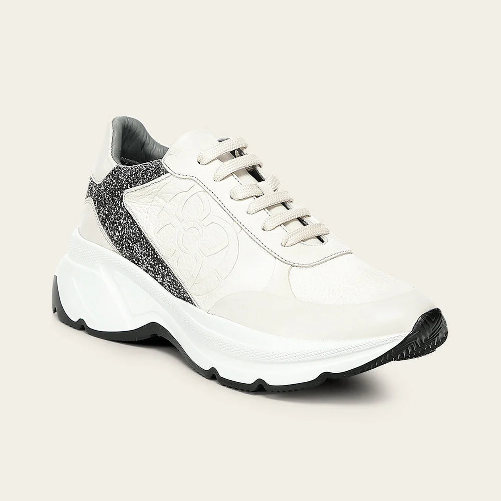 I13KNVN - Franco Cuadra Beige Casual Fashion Leather Sneakers for Women