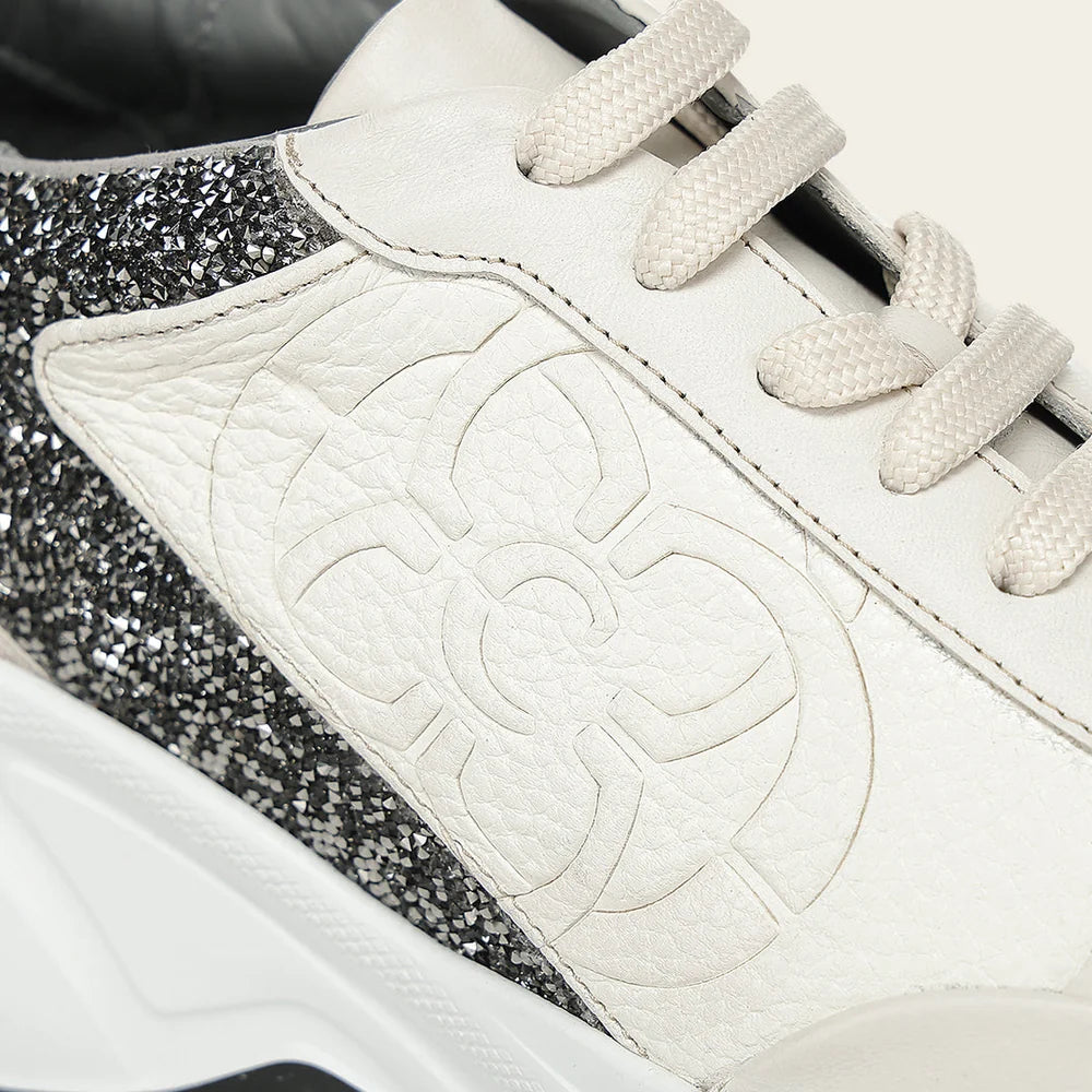 I13KNVN - Franco Cuadra Beige Casual Fashion Leather Sneakers for Women