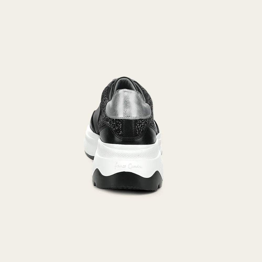 I13MTTM - Franco Cuadra black stingray leather chunky sneakers for women
